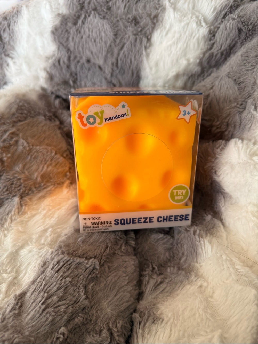 Squeeze Cheese Squishy Toy - Orange